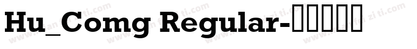 Hu_Comg Regular字体转换